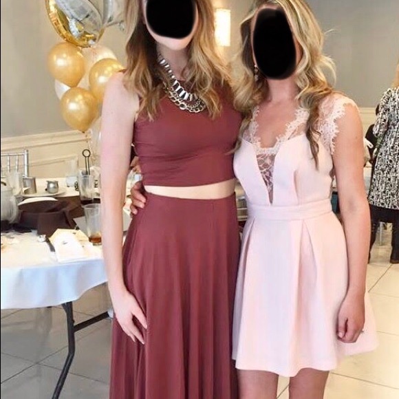 BCBGeneration Blush Pink Lace Dress Size 0 - Picture 7 of 7